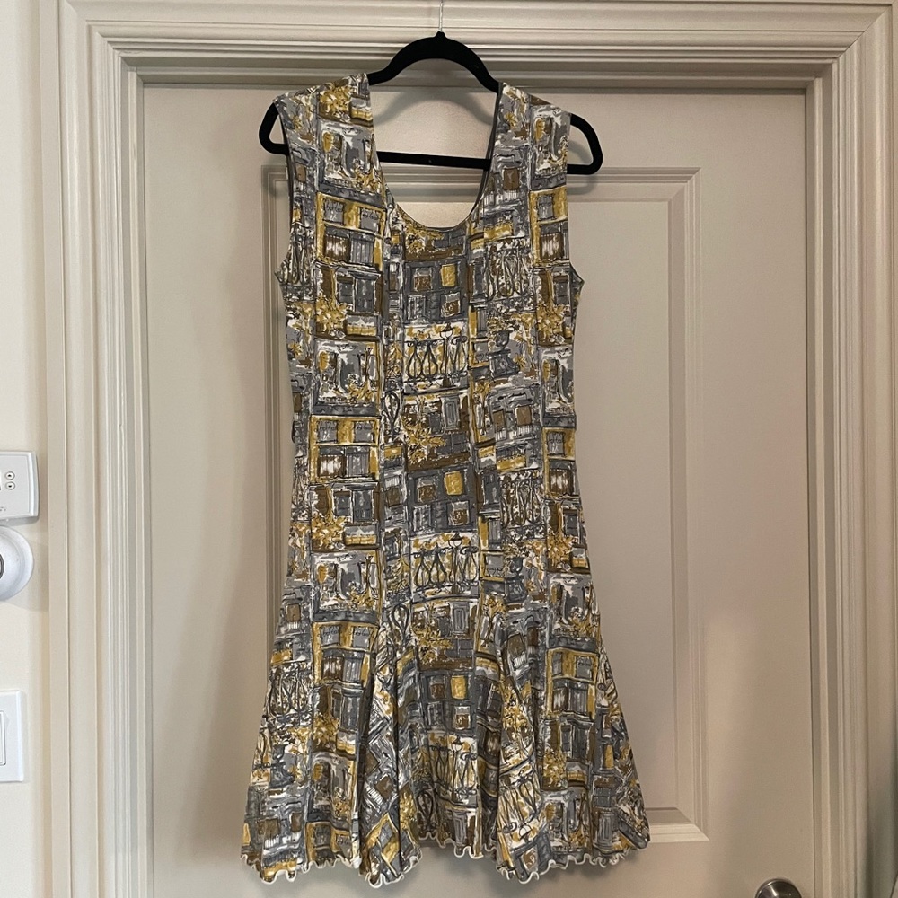 Effie’s Heart Modcloth Vintage Print Dress Size L